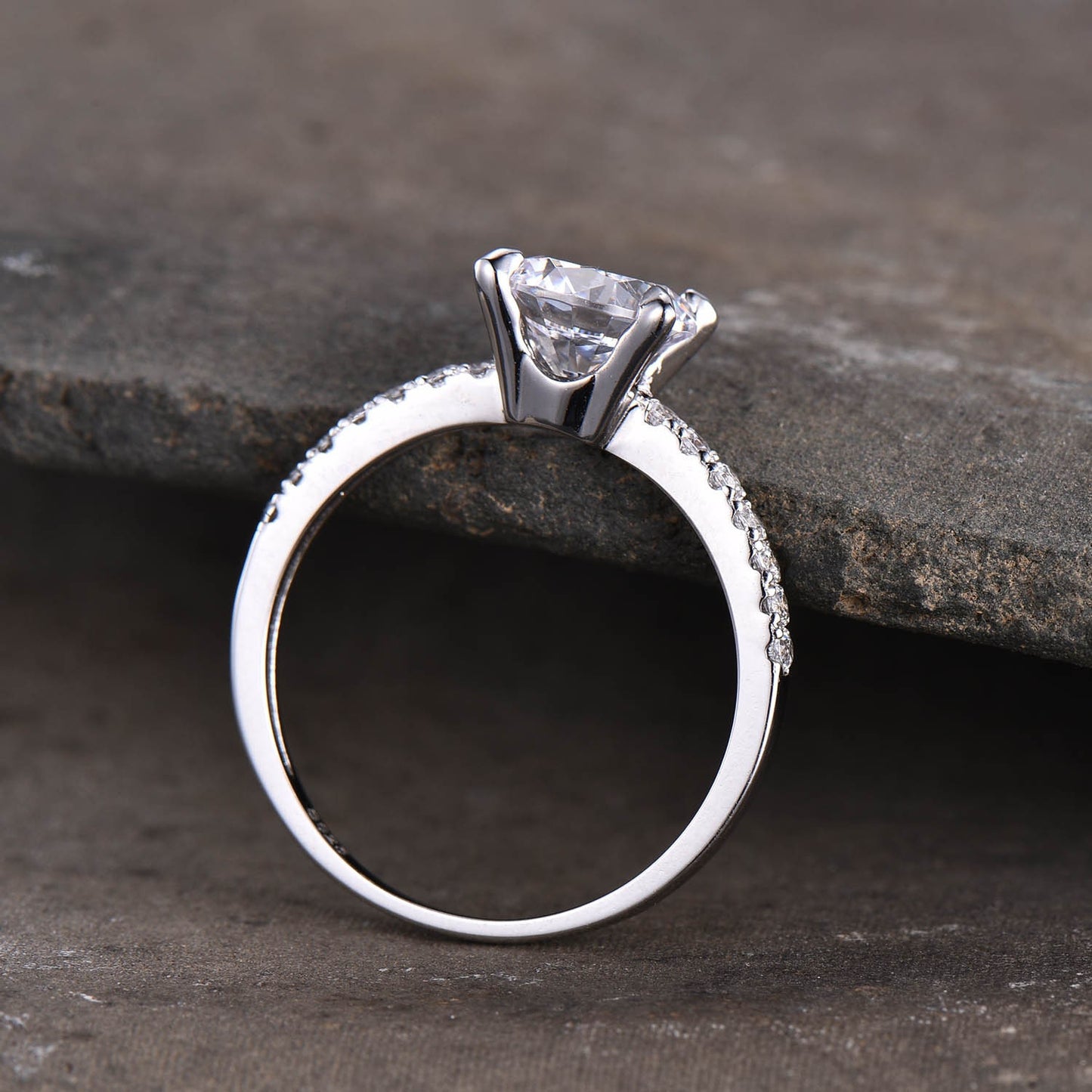 Round Cut Classic Engagement Ring, Rose Gold Wedding Ring, 1.25 Carat Carat Round Solitaire Ring, CZ Engagement Ring, Promise Ring