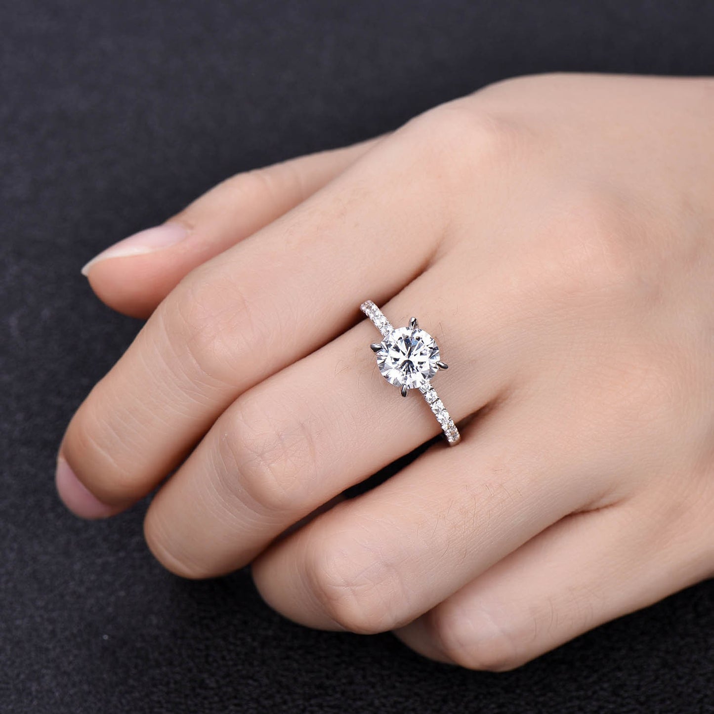 Round Cut Classic Engagement Ring, Rose Gold Wedding Ring, 1.25 Carat Carat Round Solitaire Ring, CZ Engagement Ring, Promise Ring