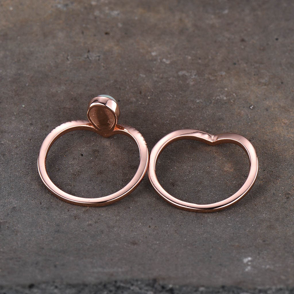 Turquoise Ring, Rose Gold Turquoise Ring, Dainty Ring, Turquoise Engagement Ring, Stacking Ring, December Birthstone Ring, Promise Ring