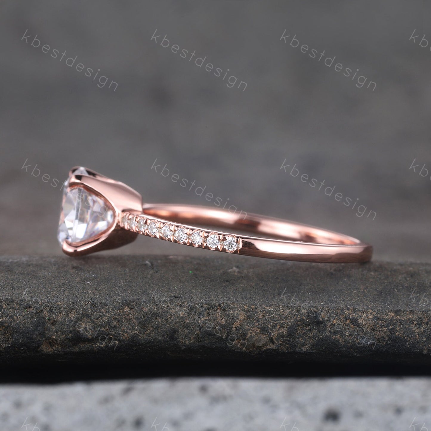 Round Cut Classic Engagement Ring, Rose Gold Wedding Ring, 1.25 Carat Carat Round Solitaire Ring, CZ Engagement Ring, Promise Ring
