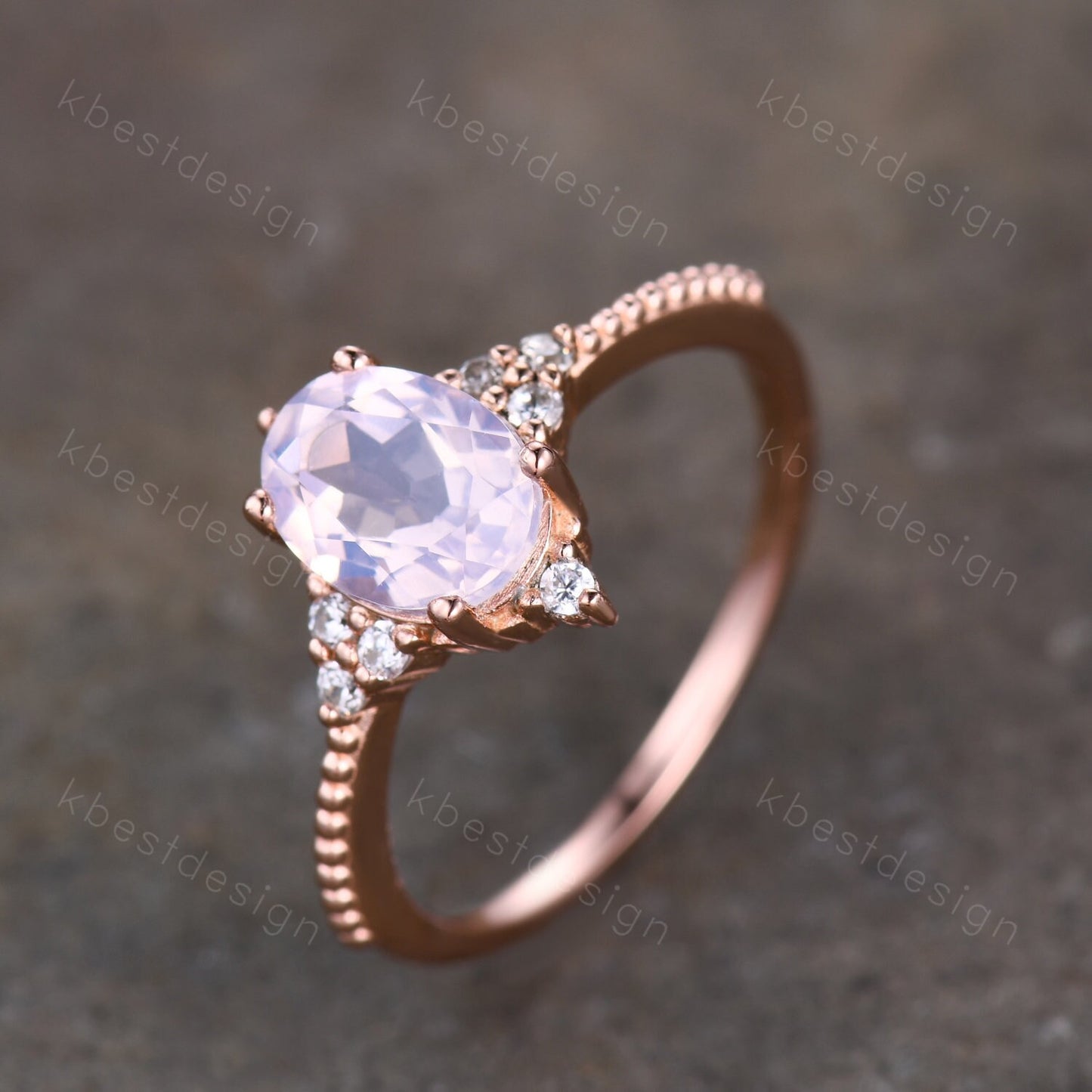 Lavender Amethyst Dainty Ring for Women Rose Gold Oval Amethyst Engagement Ring Natural purple Amethyst Ring Bridal Promise Ring Gift