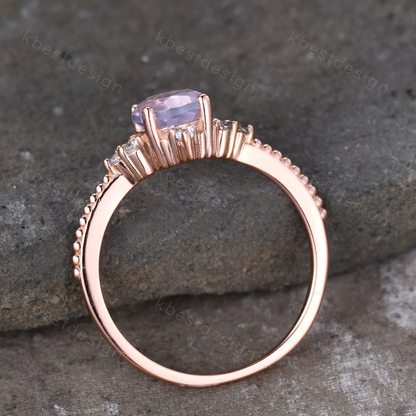 Lavender Amethyst Dainty Ring for Women Rose Gold Oval Amethyst Engagement Ring Natural purple Amethyst Ring Bridal Promise Ring Gift