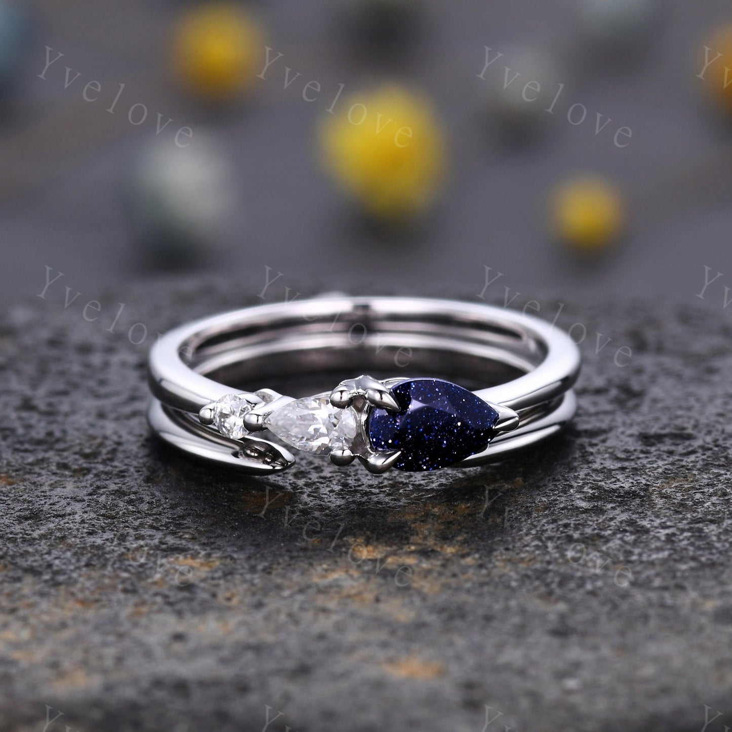 Unique Open Gap Ring,Open End Claw Wedding Band 14K White Gold Wedding Band Versatile Knuckle Band Stackable Band Matching Ring for Her