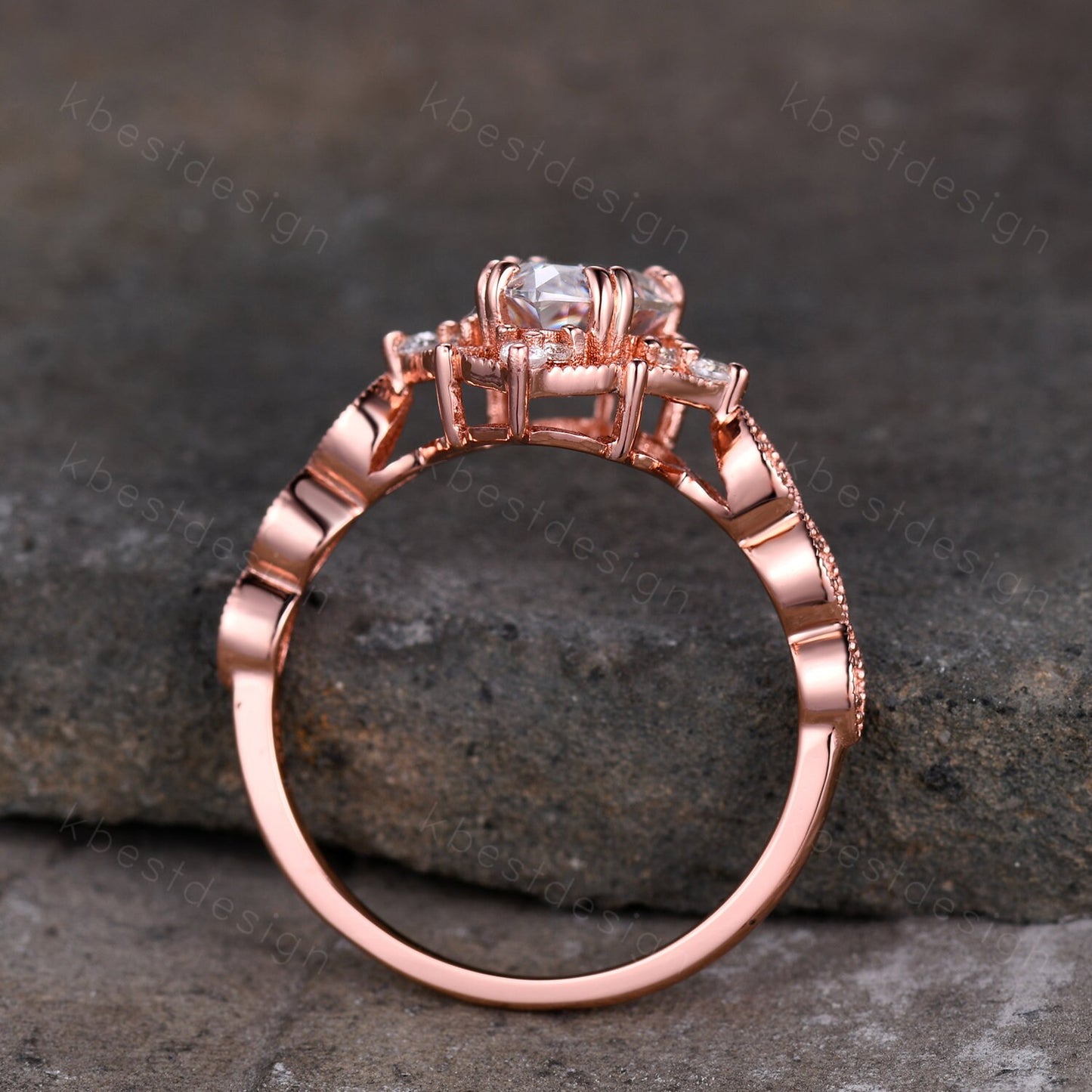 Vintage pear shaped black onyx engagement ring women rose gold rings unique art deco moissanite wedding ring Antique bridal Promise ring