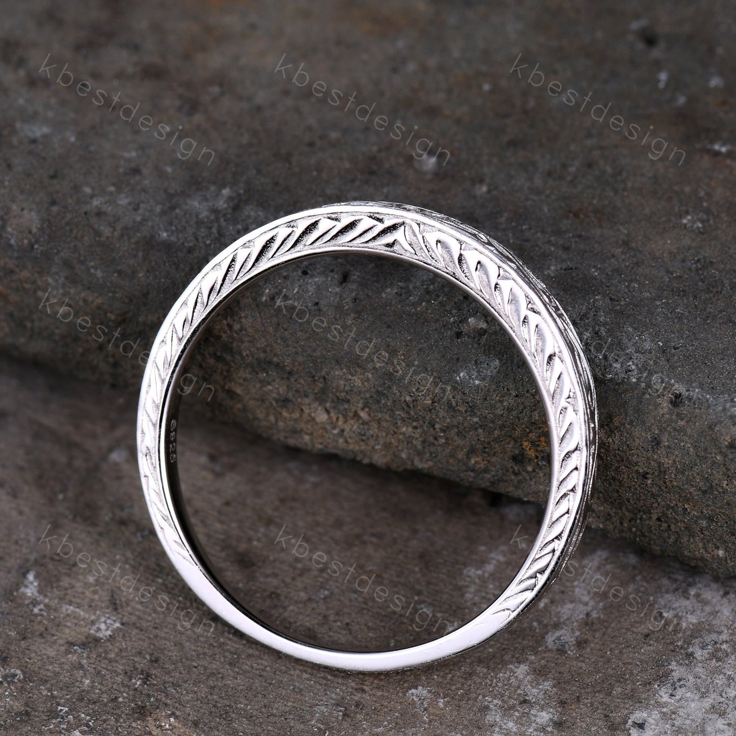 Vintage Filigree Wedding Band Antique Plain Gold Wedding Ring Art deco band Bridal wedding ring Promise Anniversary gift for her