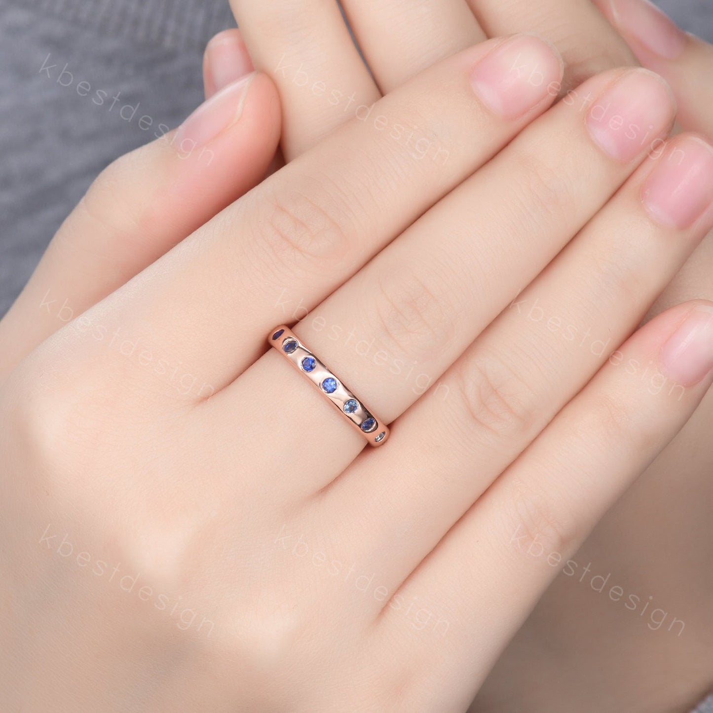 2mm alexandrite wedding band unique eternity sapphire and alexandrite wedding ring rose gold stacking matching bridal promise ring