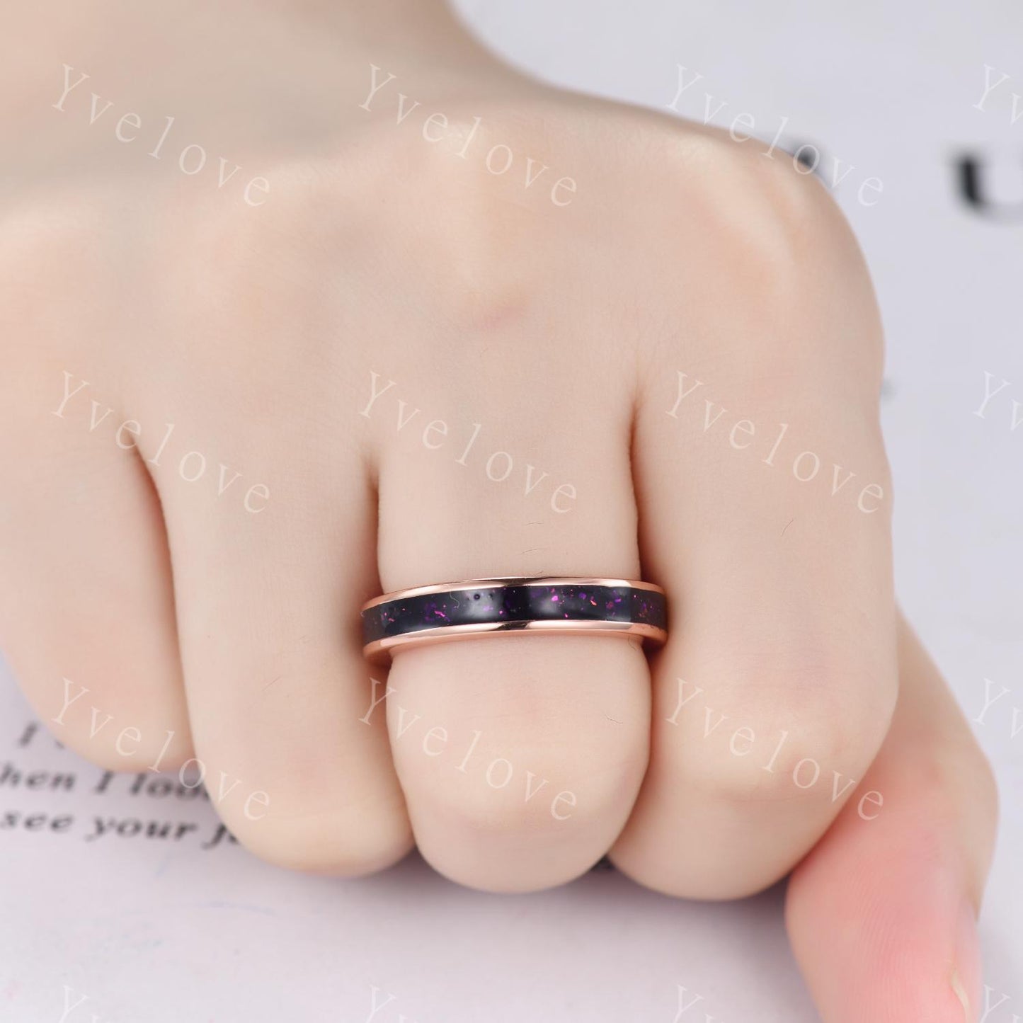 Galaxy Couple Ring Set,Orion Nebula Wedding Stacking Matching Promise Rings for Women,2pc Gold Plated Engagement Ring For His and Hers Gift
