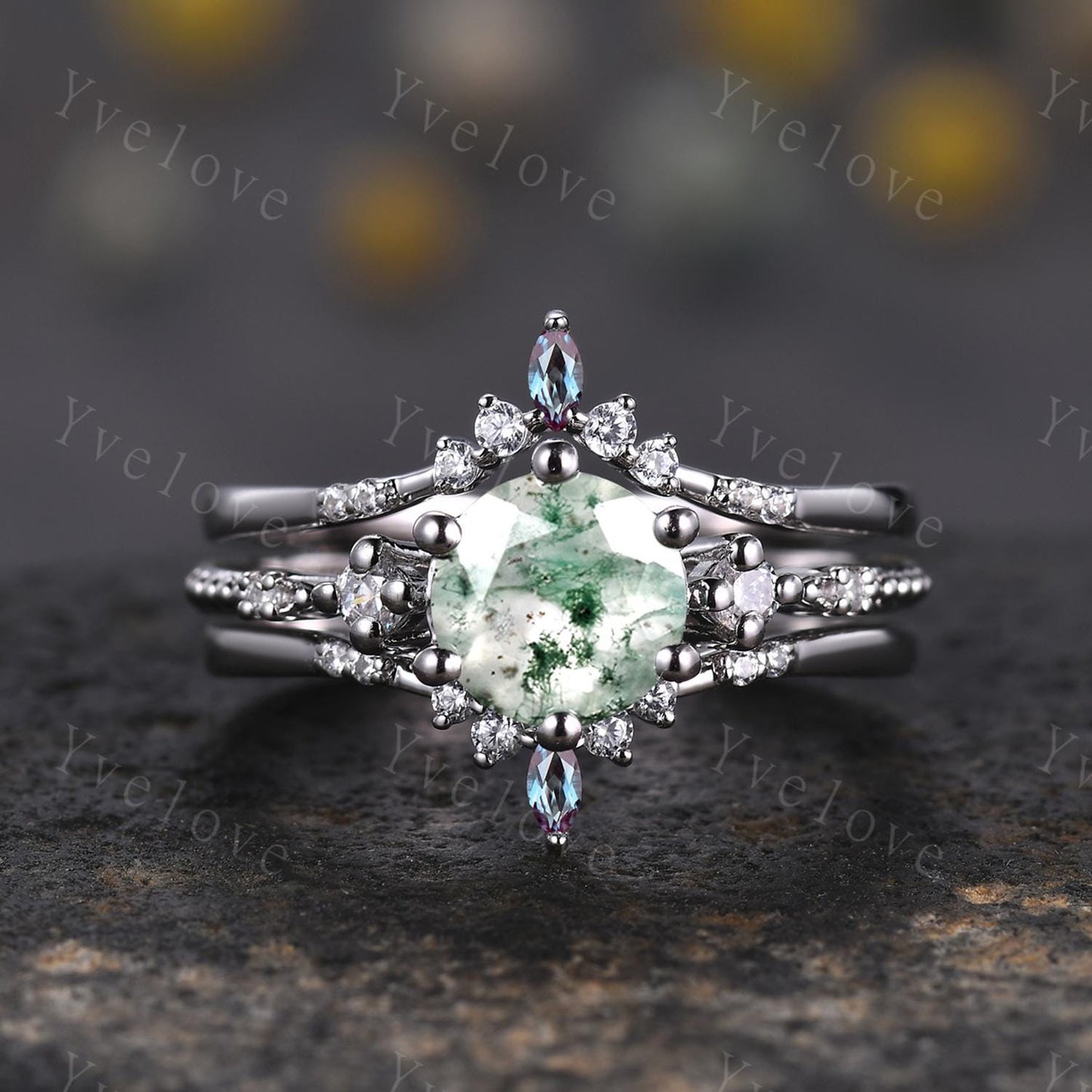 Dainty Alexandrite wedding band V Curved Diamond wedding band Enhancer Band Silver Stacking Matching Band Bridal Promise Anniversary Gift