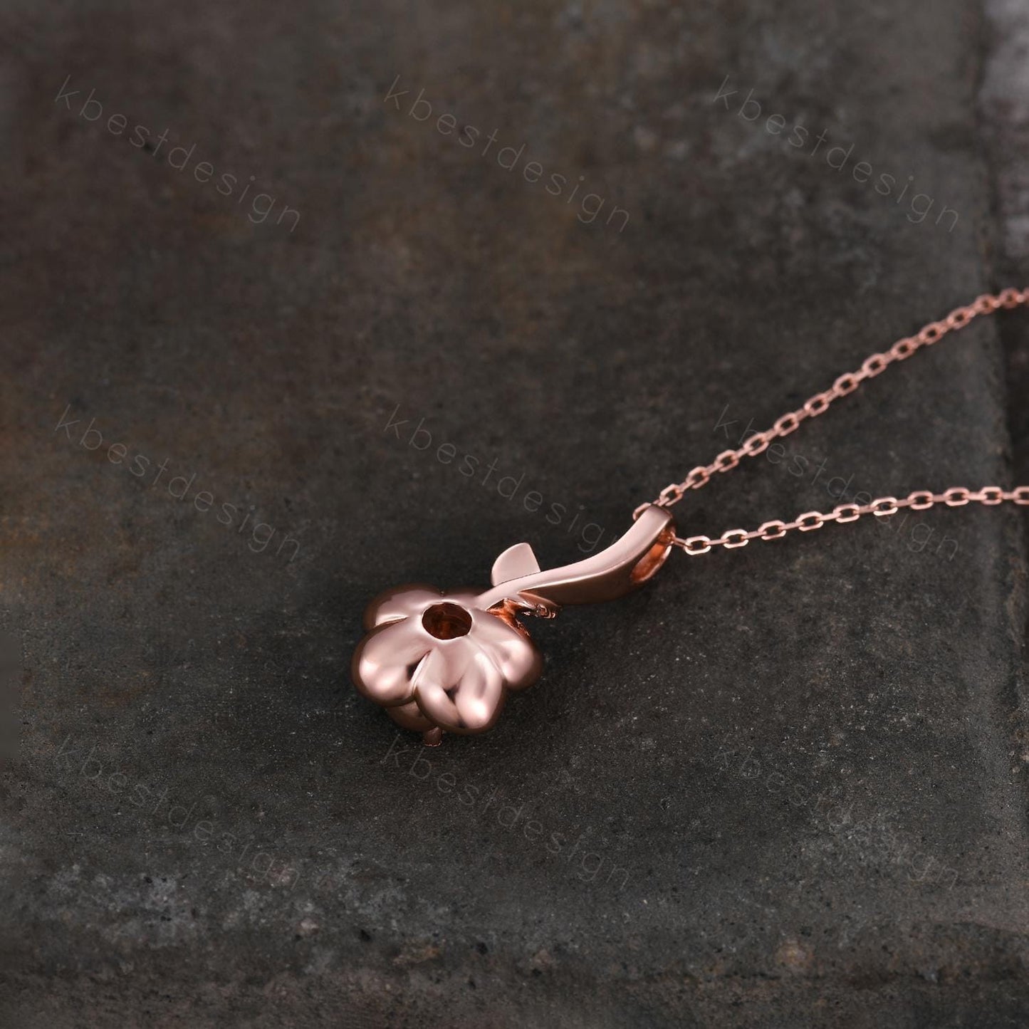 Vintage round Moissanite necklace antique floral leaf pendant necklace rose gold nature inspired necklace Moissanite gift for her