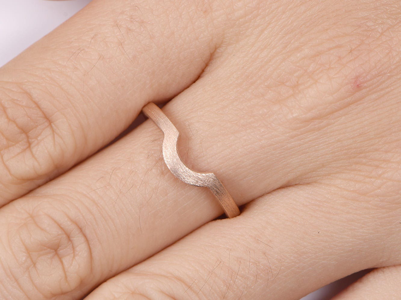 Filigree wedding band solid 14k rose gold curved plain gold band stacking ring men ring anniversary custom jewelry 14k/18k available