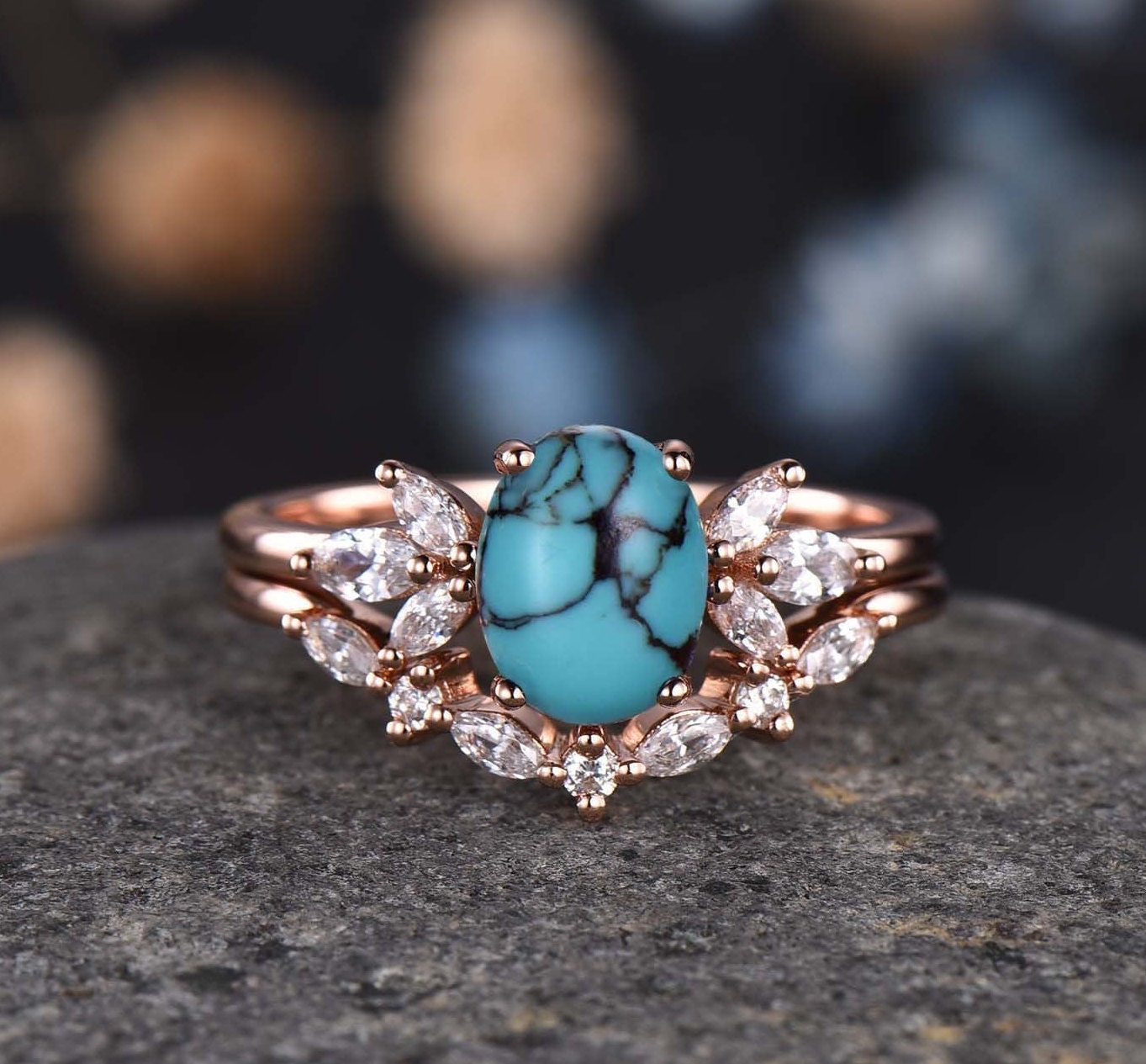 Ruby Engagement Ring Oval Cut Created Red Ruby Ring 14k Rose Gold Moissanite Band Crown Bridal Jewelry Unique Design Jewelry Bridal Ring Set