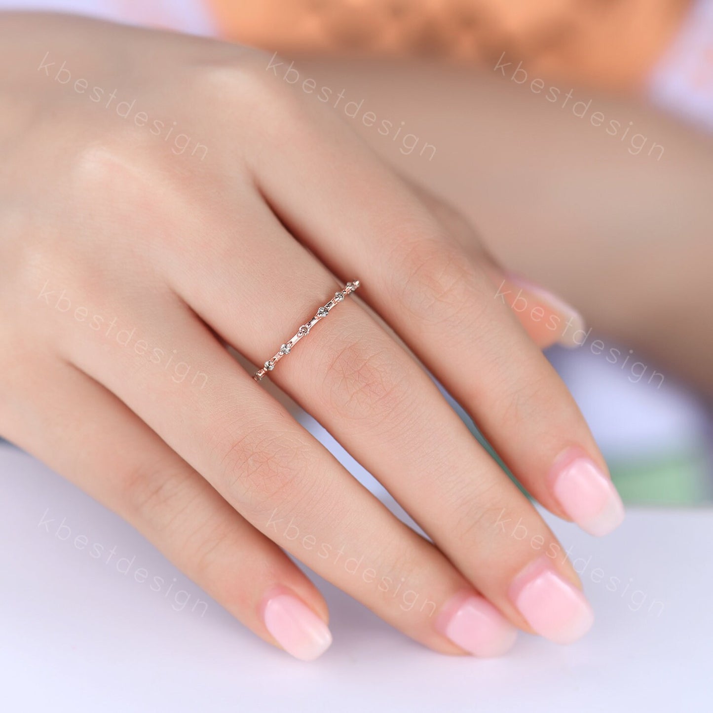 Dainty Salt and Pepper Diamond Ring Delicate Rose Gold Wedding Ring April Birthstone Diamond Gold Ring Minimalist Ring Anniversary Ring