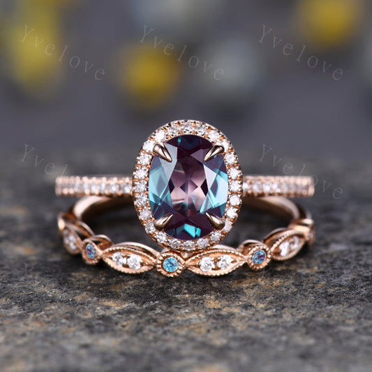 Special listing for Dan, change to size 5 1/4, a set, 14k rose gold, side stones moissanite.