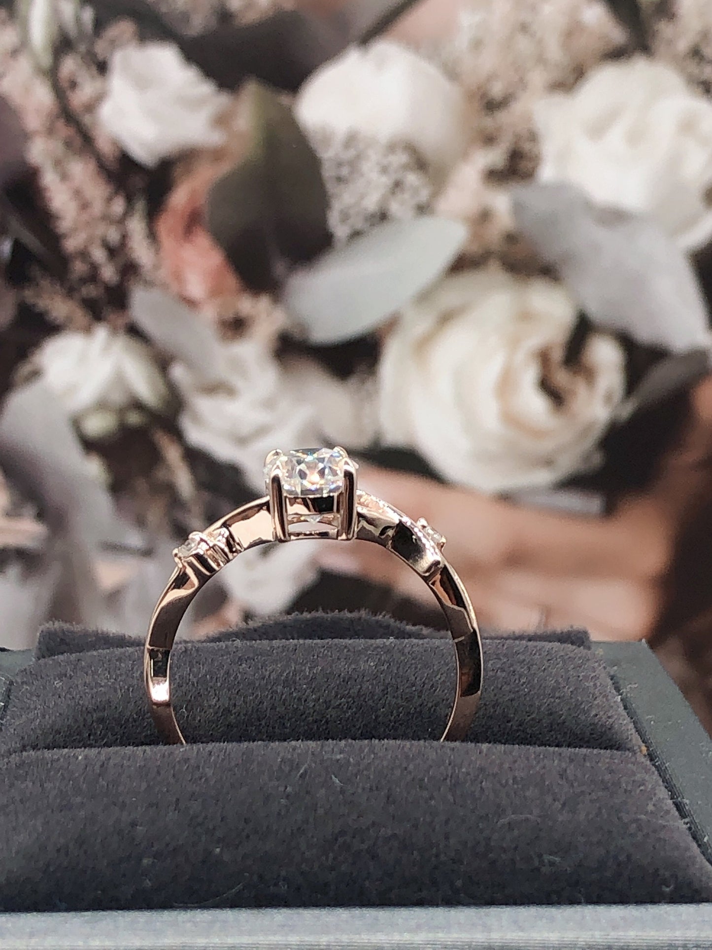 Twig Moissanite Engagement Ring,Oval Vintage Leaf Diamond Ring,Branch Ring Rose Gold,Twisted Ring,Promise Bridal Ring,Women Dainty Ring Gift
