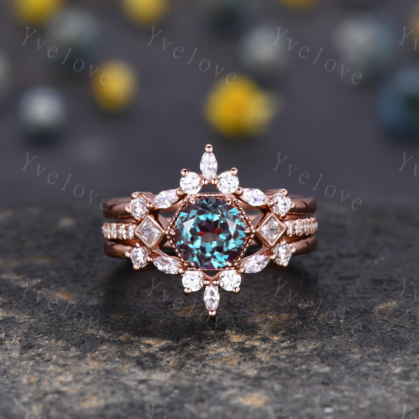 Unique Moissanite wedding band V Curved Diamond wedding band Enhancer Band Rose gold Stacking Matching Band Bridal Promise Anniversary Gift