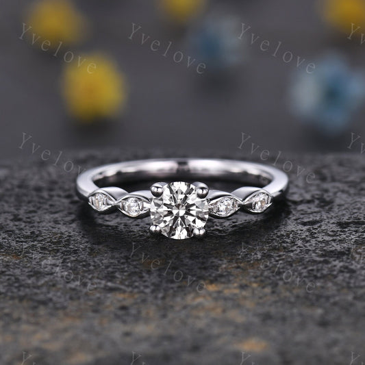 IGI Certificate,Round Lab Grown Diamond Ring,CVD Diamond Ring,Round Diamond Engagement Ring,Wedding Band,Bridal Promise Ring Gift For Her