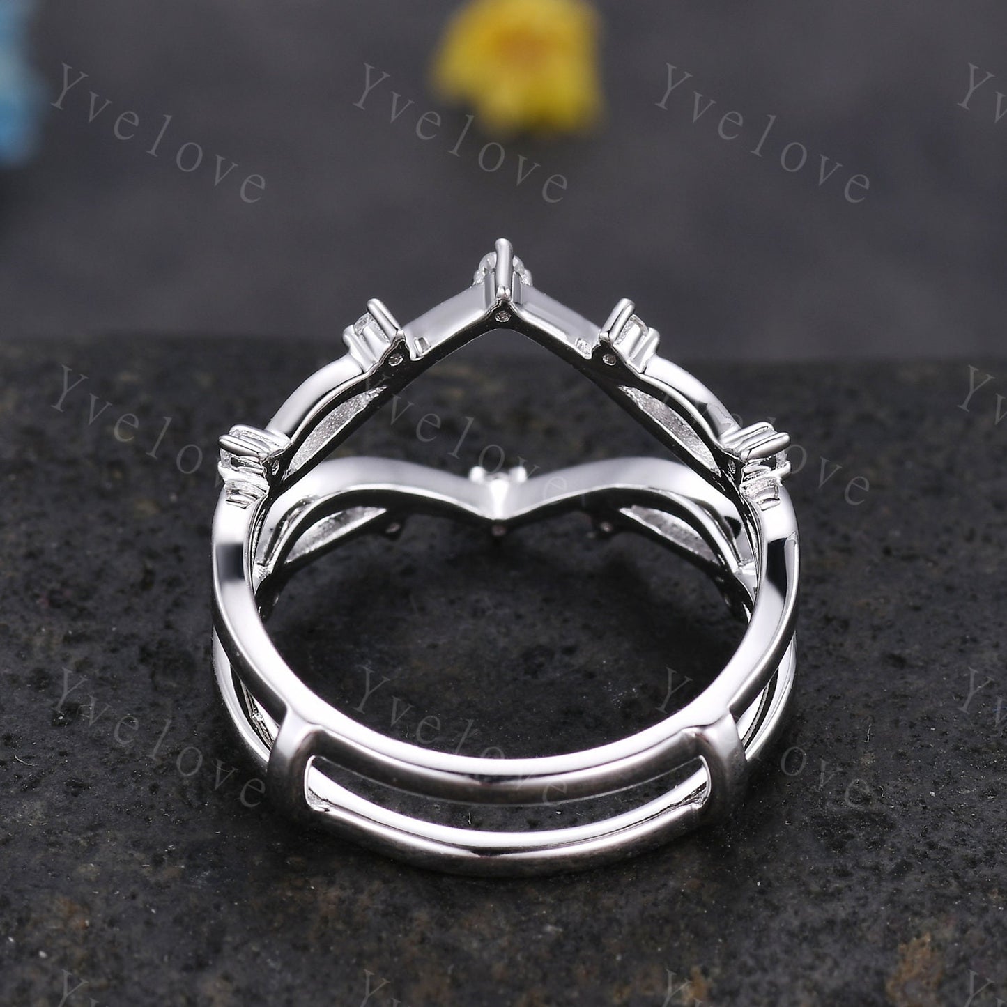 Vintage Twig Engagement Ring,Twig Enhancer Stacking Band,Women Vine Band,Art Deco Curved Branch Moissanite Wedding Band,Platinum Silver Ring