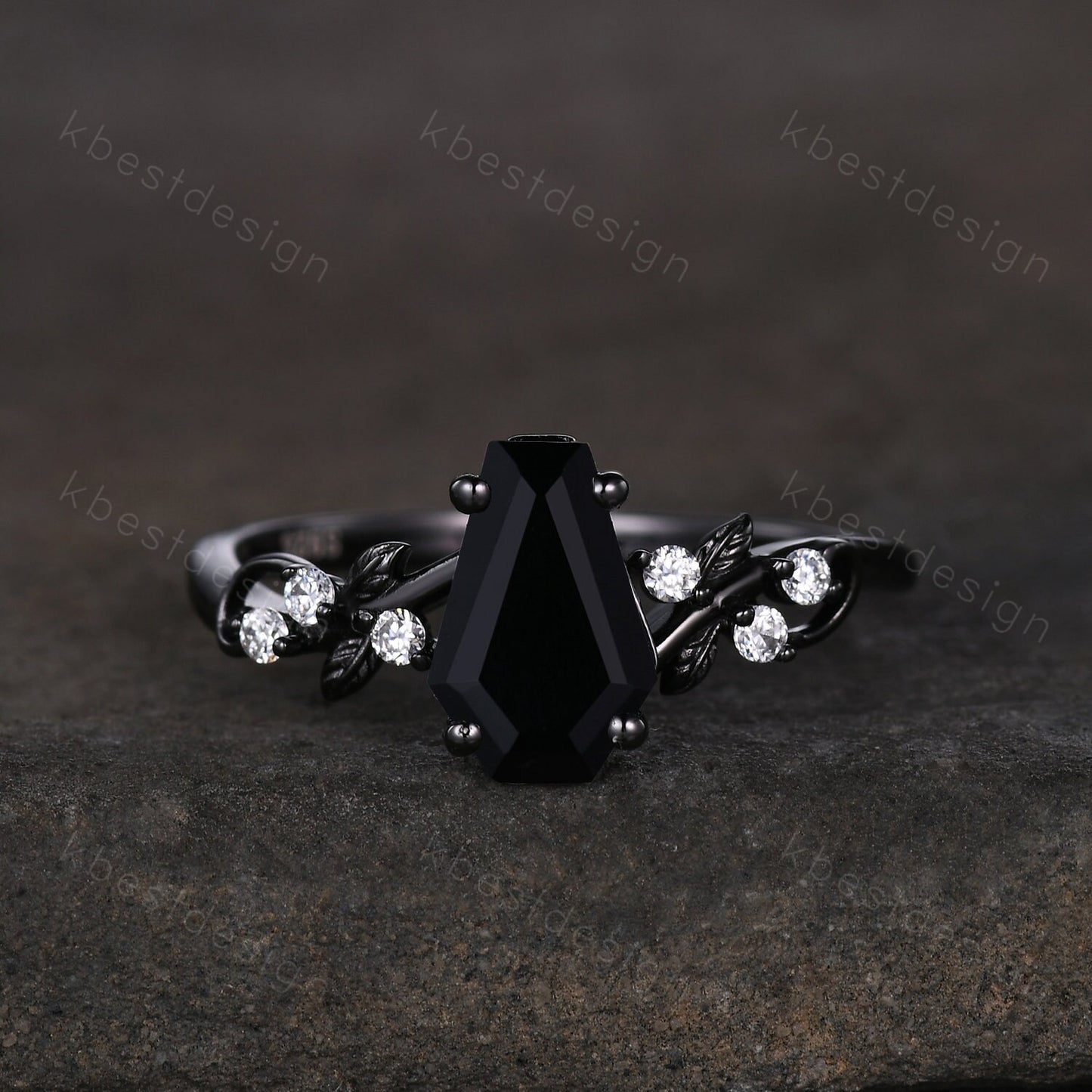Custom order for Jonathan Marth, 2 payment plan,14k black gold,2pc ring set Size 7.5