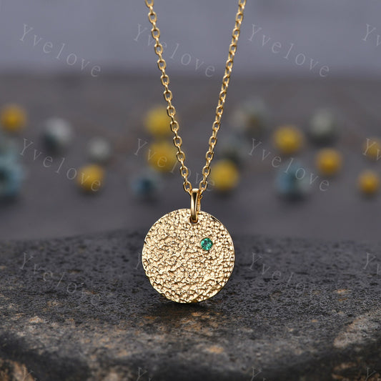 Art deco Emerald necklace engraved name necklace,personalized gift,customizable engraving plate,newborn gift,best friend gift,birth present