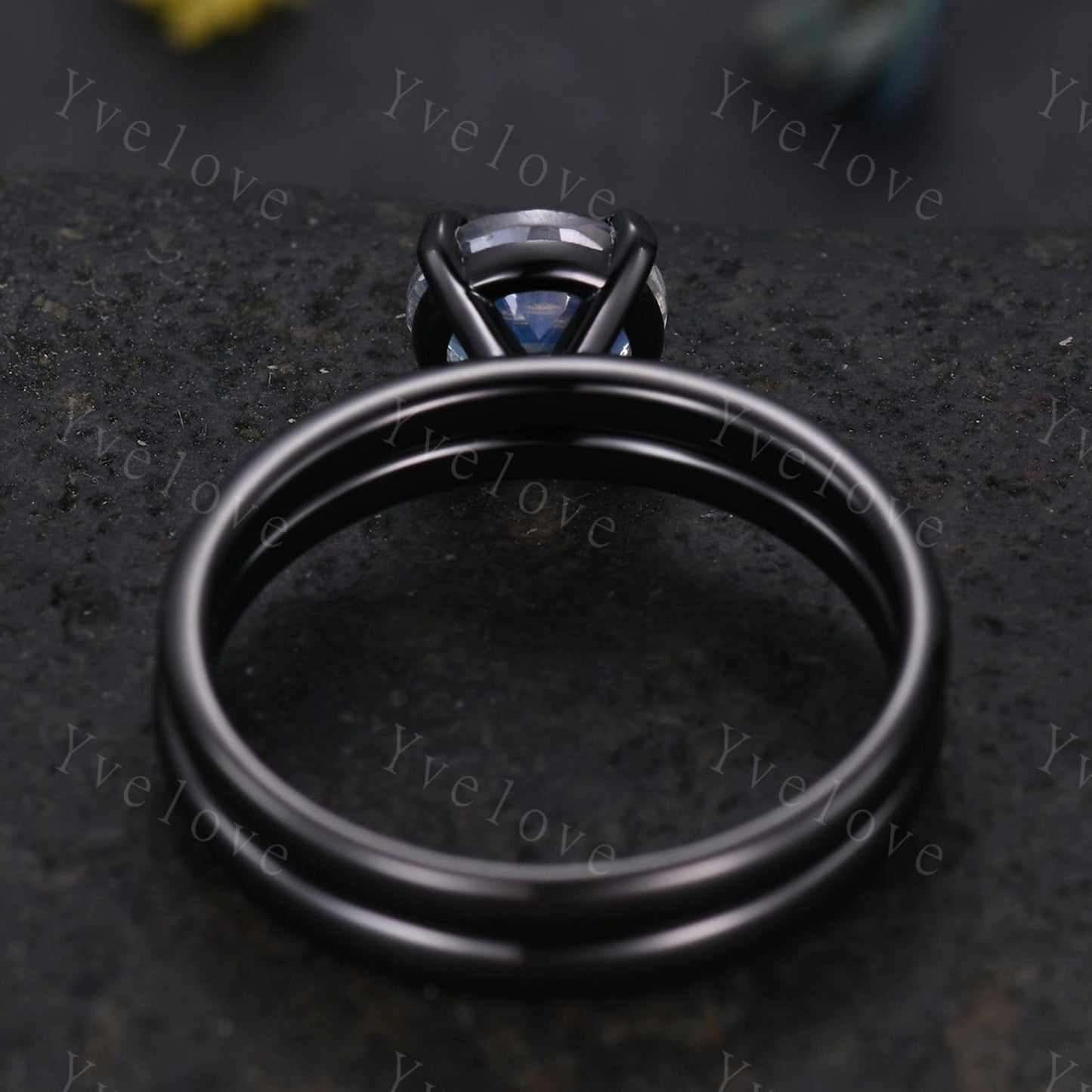 Minimalist moonstone Engagement Ring,rainbow moonstone jewelry,black gold soldering ring,handmade birthday gift for loved ones,Promise Ring