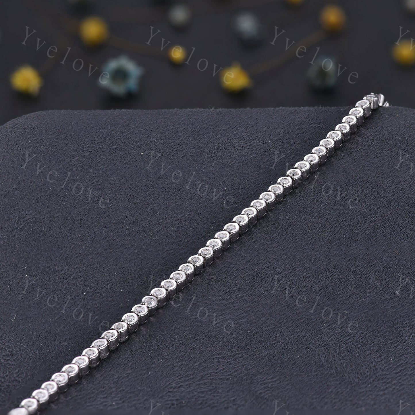 Moissanite Bracelet,Diamond Bracelet,Gold Tennis Bracelet,Dainty Bracelet,Bridal Gift for Her,Minimalist Bracelet,Birthday Gift For Women