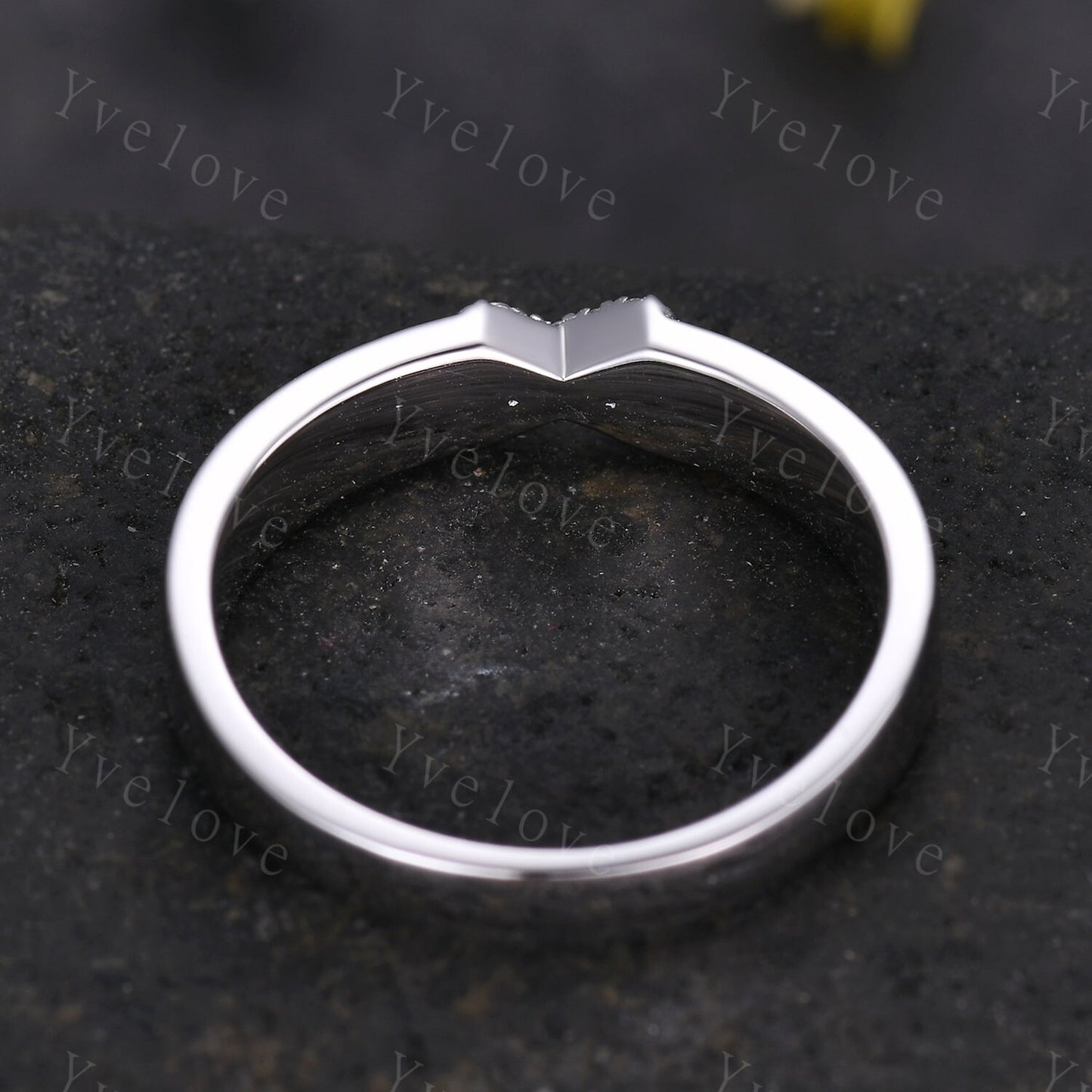 Black Onyx Moissanite Band,Black Onyx Engagement Band,Modern Band,Black Stone Ring,Matching Stackable Ring,Women Ring Promise Gift For Her