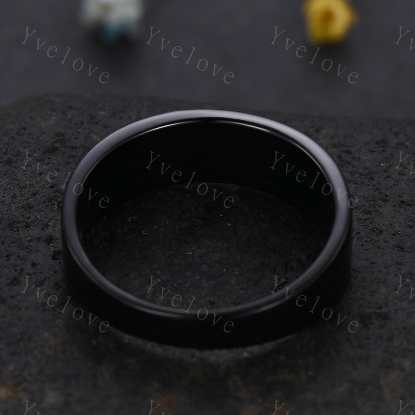Space Galaxy Ring Unisex Black Gold Ring Blue Sandstone Wedding Band Couples Ring Set His and Hers Ring Matching Couples Promise Ring Set