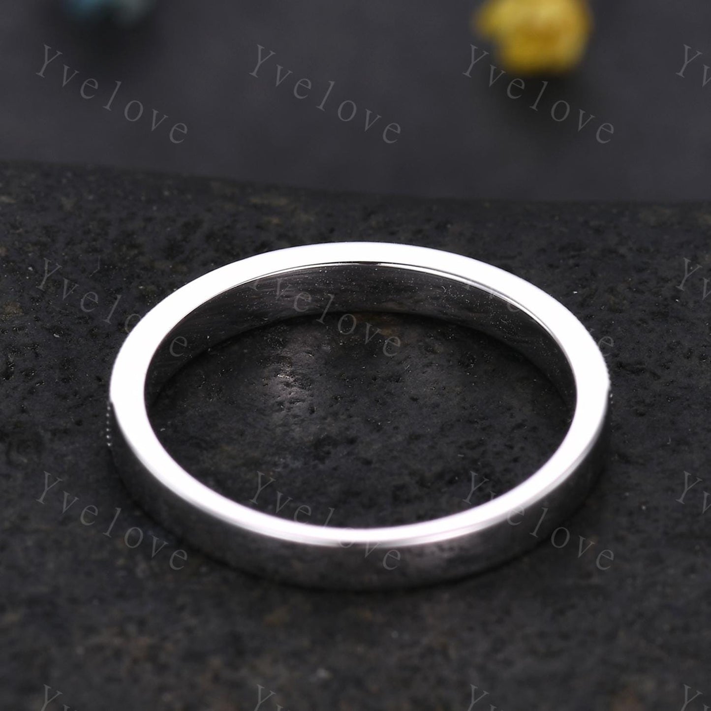 Peridot wedding band sapphire wedding ring 14k white gold half eternity ring milgrain style birthstone ring anniversary gift handmade gift