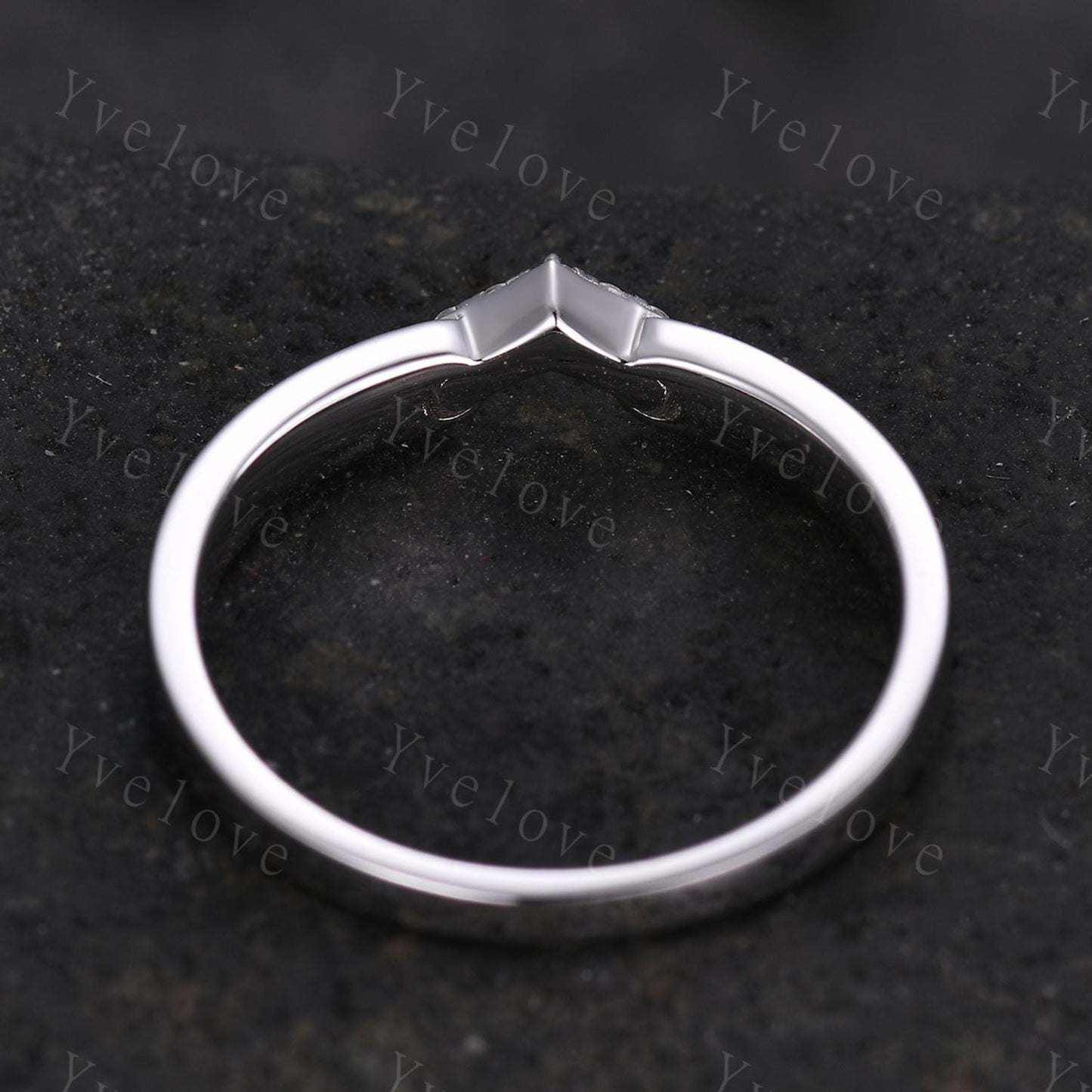 Black Onyx Moissanite Band,Black Onyx Engagement Ring,Black Gems Ring,Matching Stackable Ring,Women Ring Anniversary Promise Gift For Her