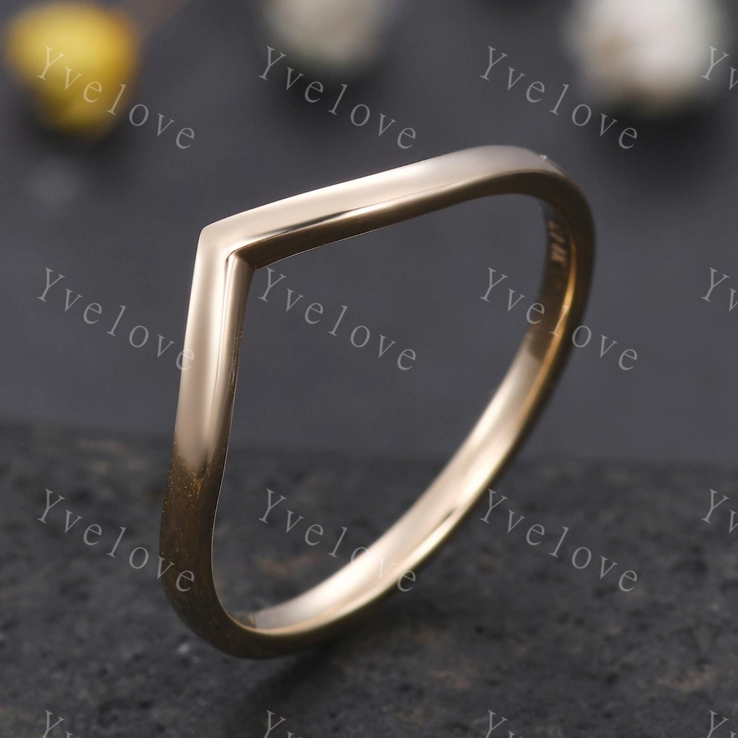 Art Deco 14K Black Gold Curved Wedding Band,Vintage Retro Matching Band,Black Gold Plated Ring,Women Stacking Band Dainty Bridal Ring Gift