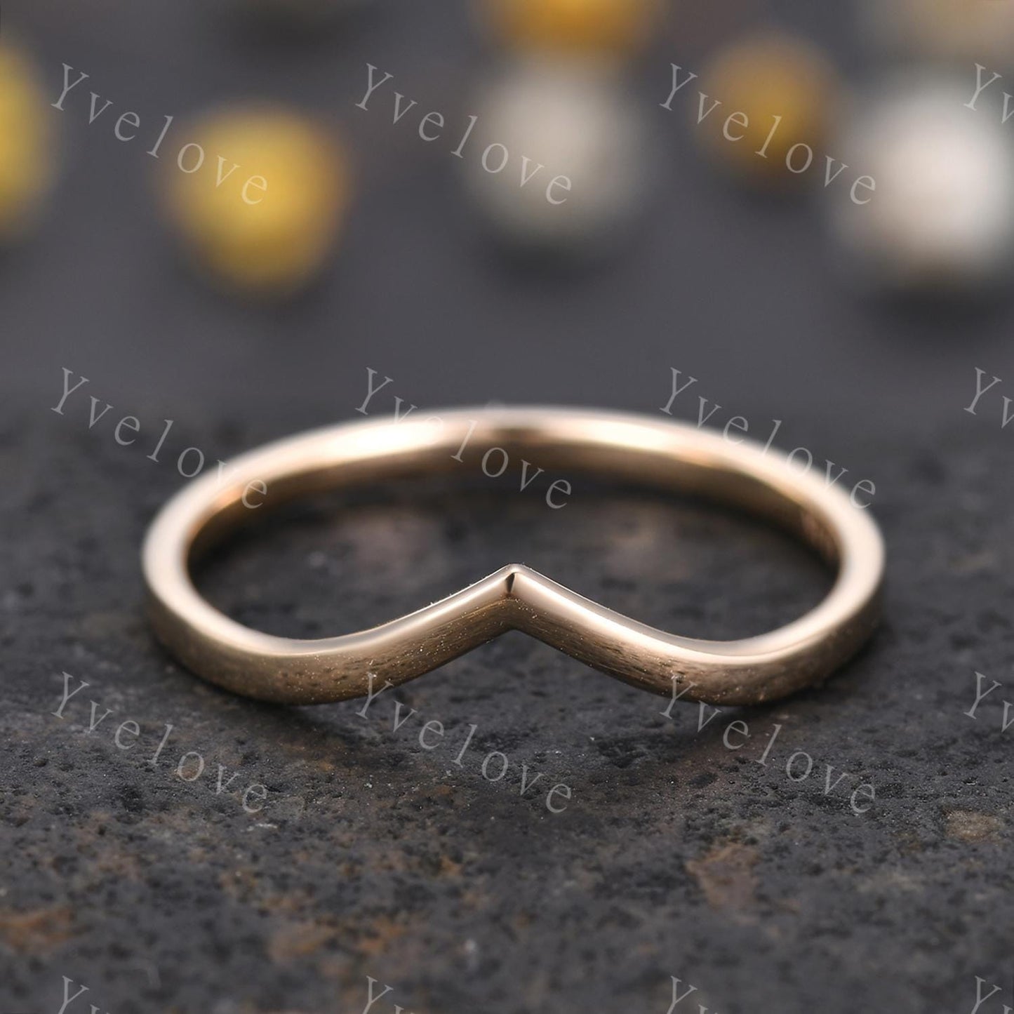 Art Deco 14K Solid Gold Curved Wedding Band,Vintage Retro Plain Matching Band,Women Smooth Stacking Band Dainty Bridal Ring Gift For Her