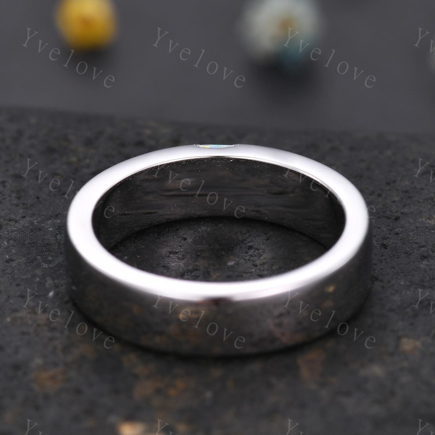 Mens Opal Peridot Wedding Band Princess Cut Peridot Band 5mm 925 Silver Ring Men Solitaire Stacking Matching Band Retro Vintage Ring Gift