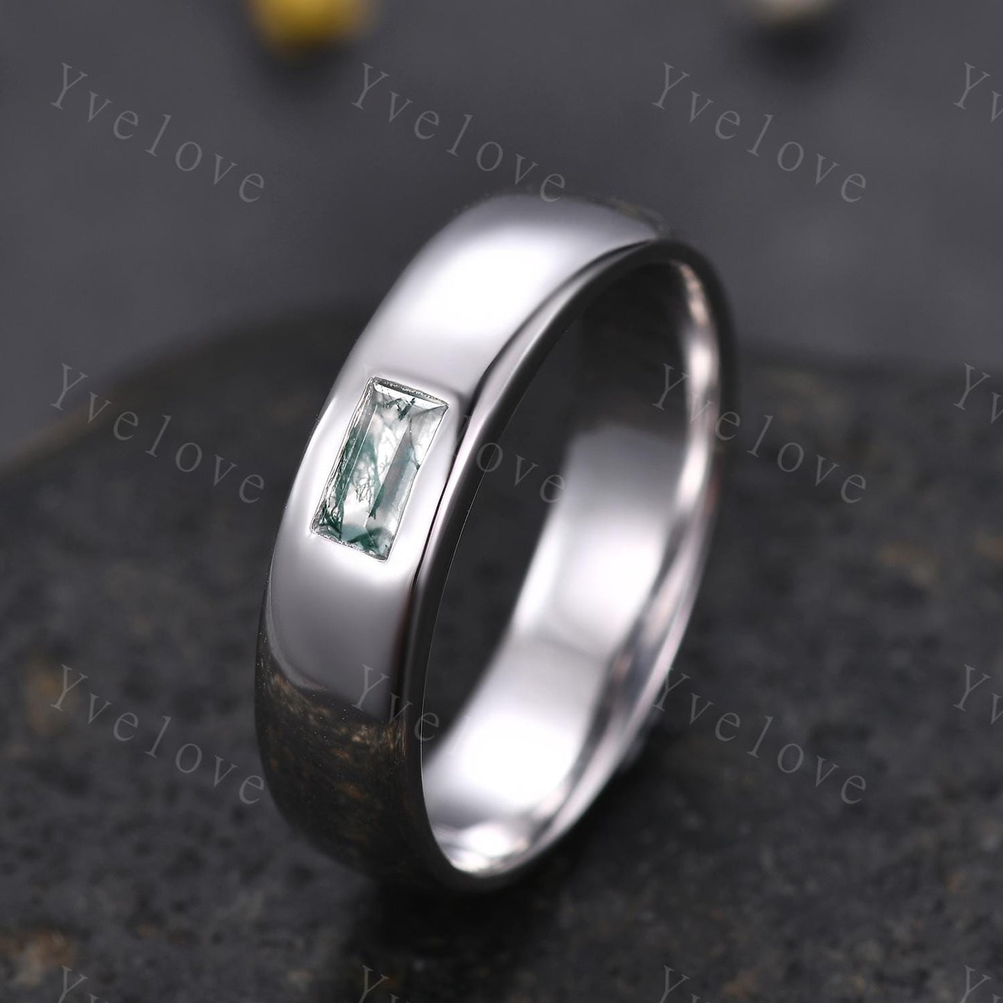 Custom order for Ayse, switch the moss gate to moissanite, 10k white gold.