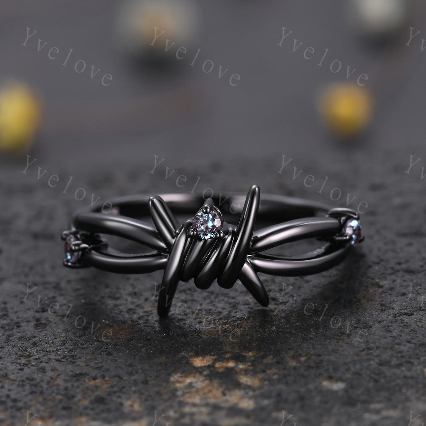 Couples ring set Alexandrdite ring love knot ring Infinity knot ring His and Hers wedding band Promise Stacking Band Retro Vintage Gift
